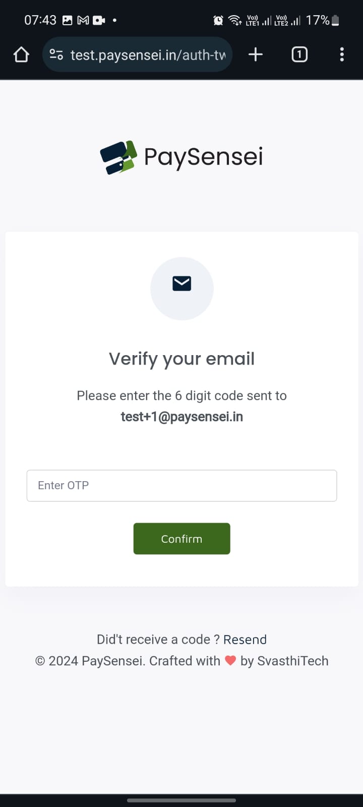 Verify Email OTP